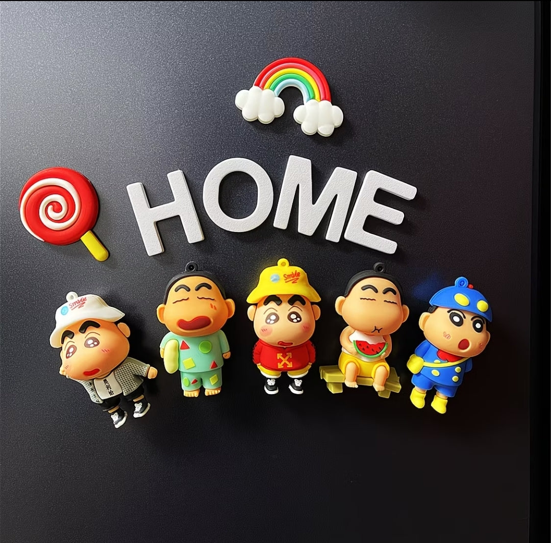 クレヨンしんちゃん 3D 立体デザイン冷蔵庫マグネット キャラクター磁石