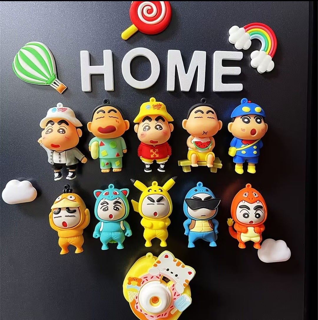 クレヨンしんちゃん 3D 立体デザイン冷蔵庫マグネット キャラクター磁石
