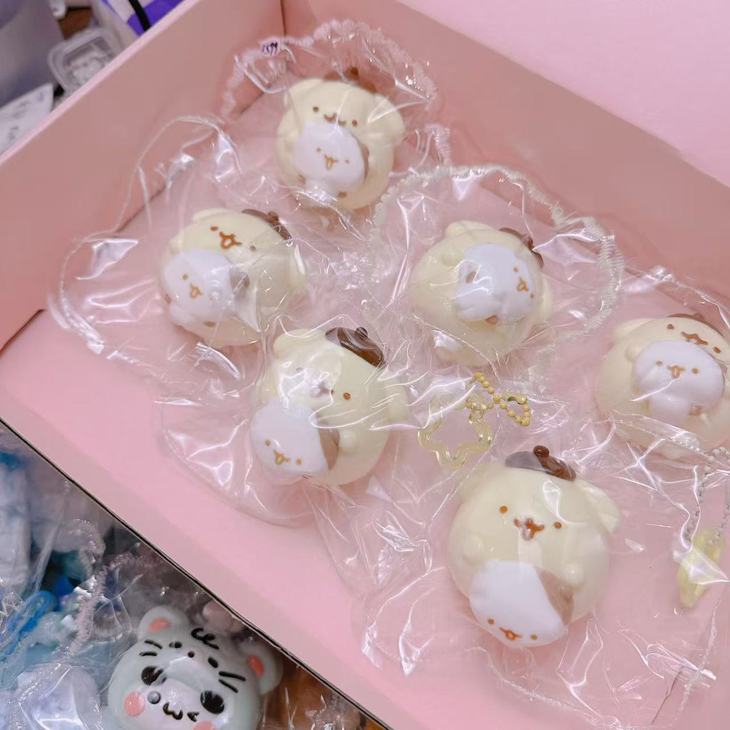 食品グレードのシリコン製--ポンポン犬シリーズ--マフィンプリン犬