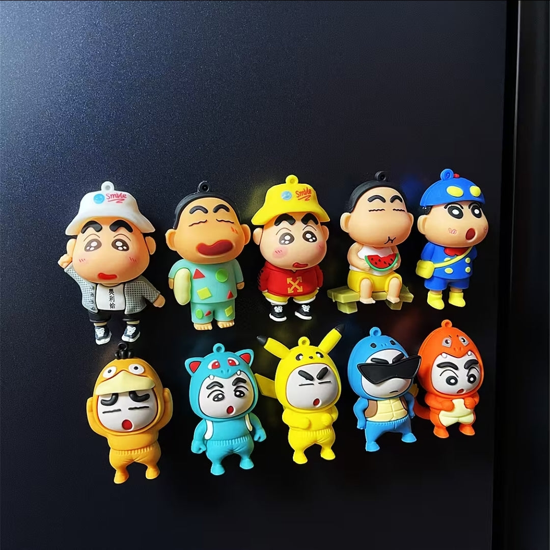 クレヨンしんちゃん 3D 立体デザイン冷蔵庫マグネット キャラクター磁石