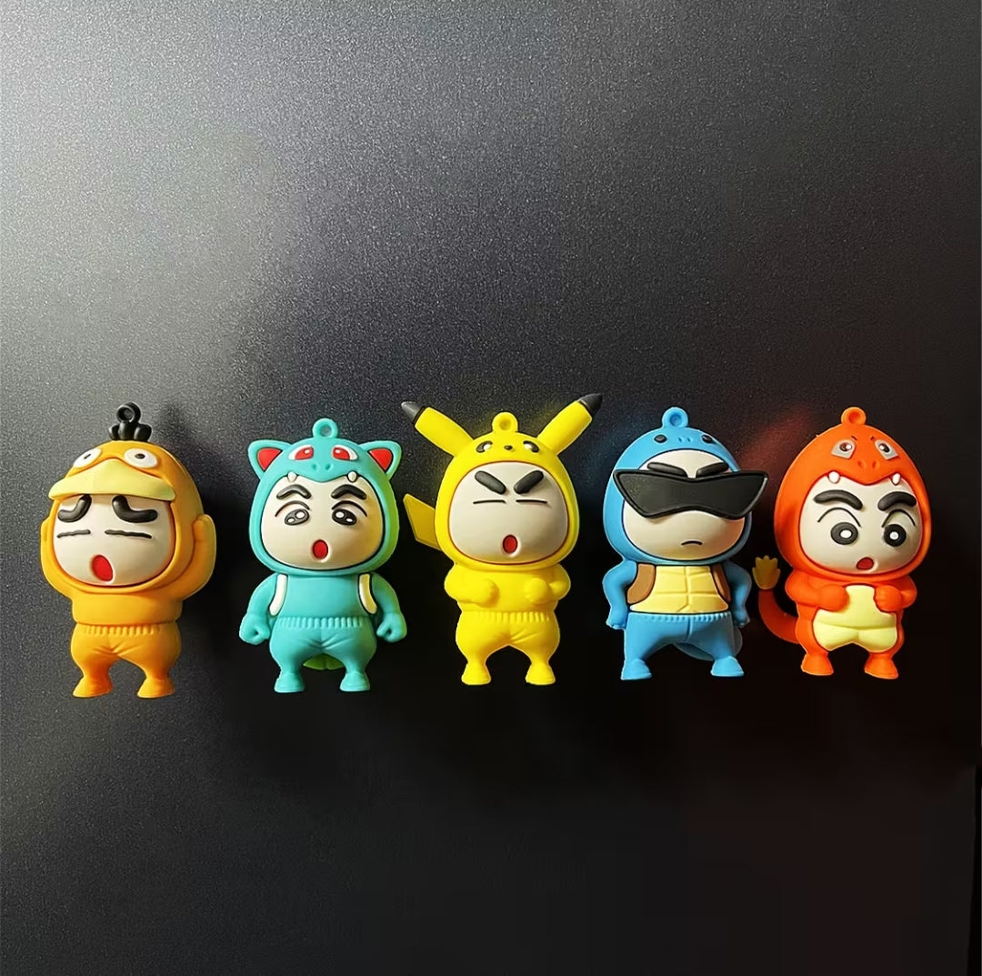 クレヨンしんちゃん 3D 立体デザイン冷蔵庫マグネット キャラクター磁石